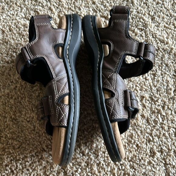 Vintage DOCKERS Brown leather strap‎ fisherman Sandals Men’s 8 - Picture 5 of 10